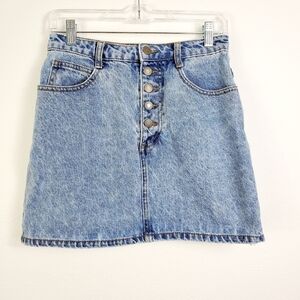 J. GALT BUTTON FLY DENIM SKIRT